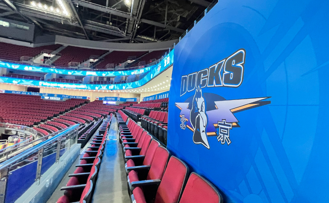 首钢五棵松主场已基本准备就绪.  图/北京首钢篮球俱乐部