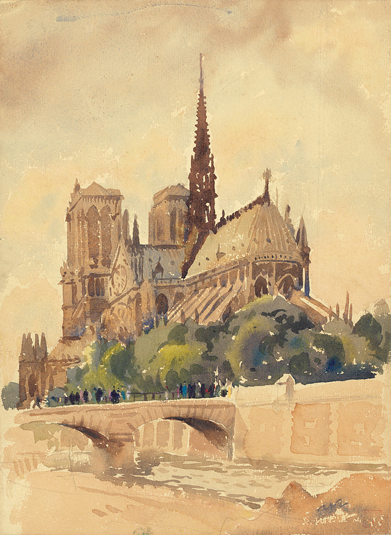 巴黎圣母院油画作品图片