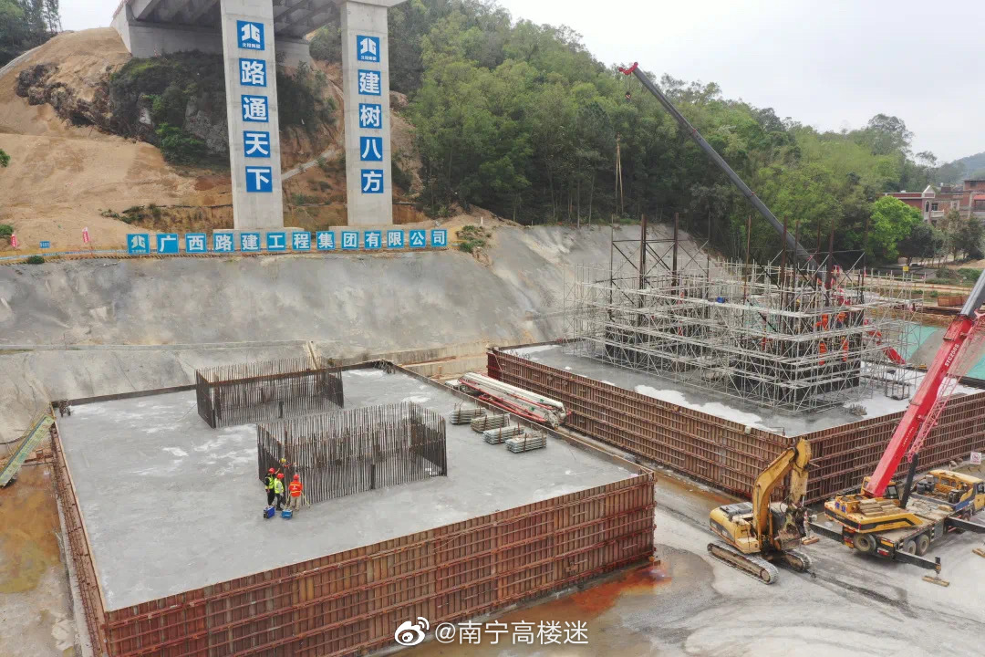 南湛高速平陆运河旧州特大桥主墩沉井基础施工全部完成|高速_新浪新闻