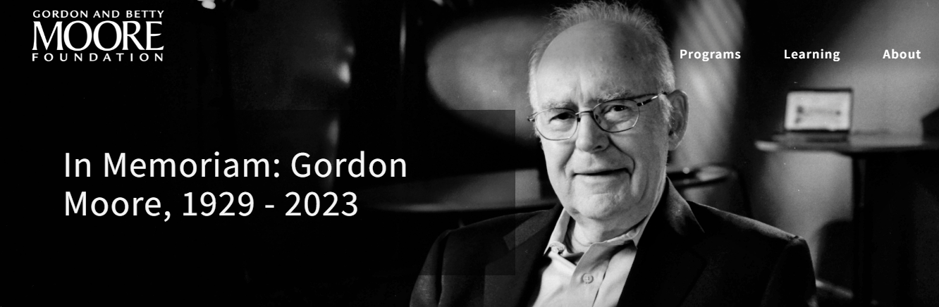 摩尔定律提出者戈登摩尔去世为英特尔联合创始人