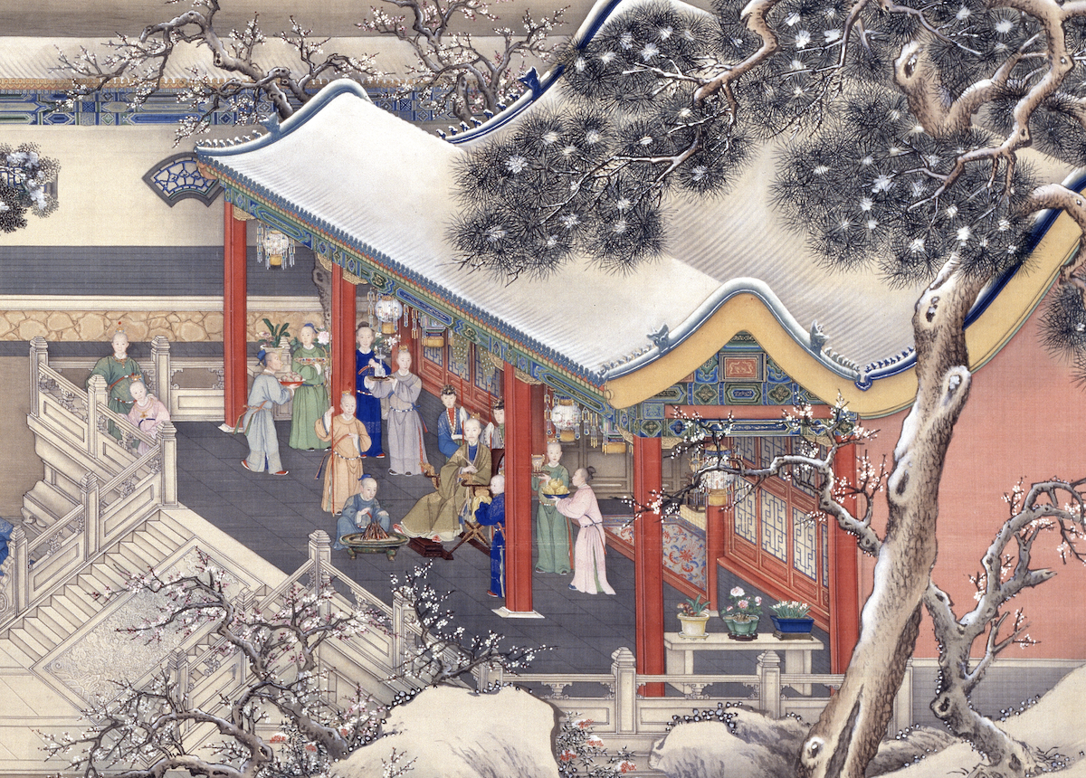 (清)佚名&nbsp;乾隆岁朝行乐图(局部) &nbsp;绢本设色 &nbsp;纵206