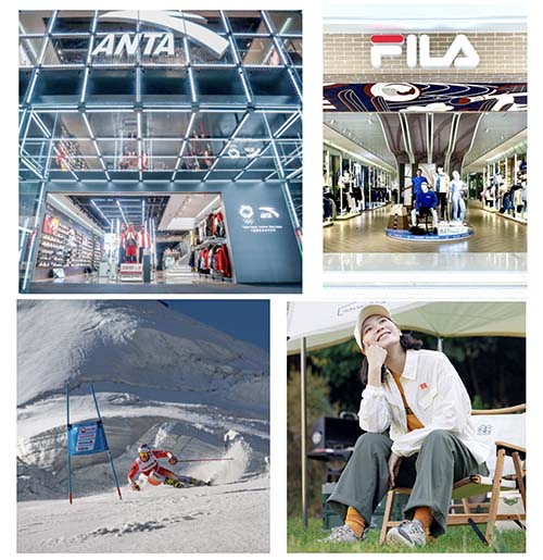 旗下拥有安踏anta,斐乐fila,迪桑特descente,可隆体育kolon sport等多