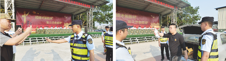 市交通执法支队执法人员在演练中。 （市交通执法支队供图）