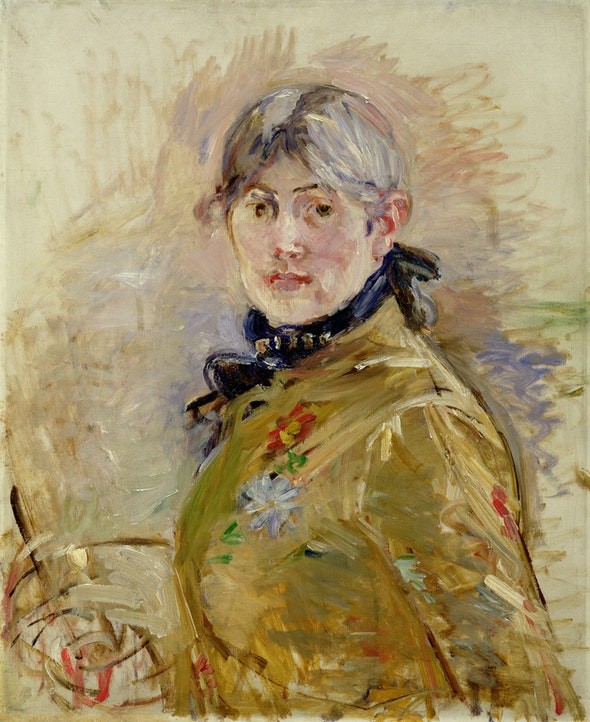 《自画像》（Self-Portrait），Berthe Morisot，1885年，巴黎玛摩丹美术馆藏