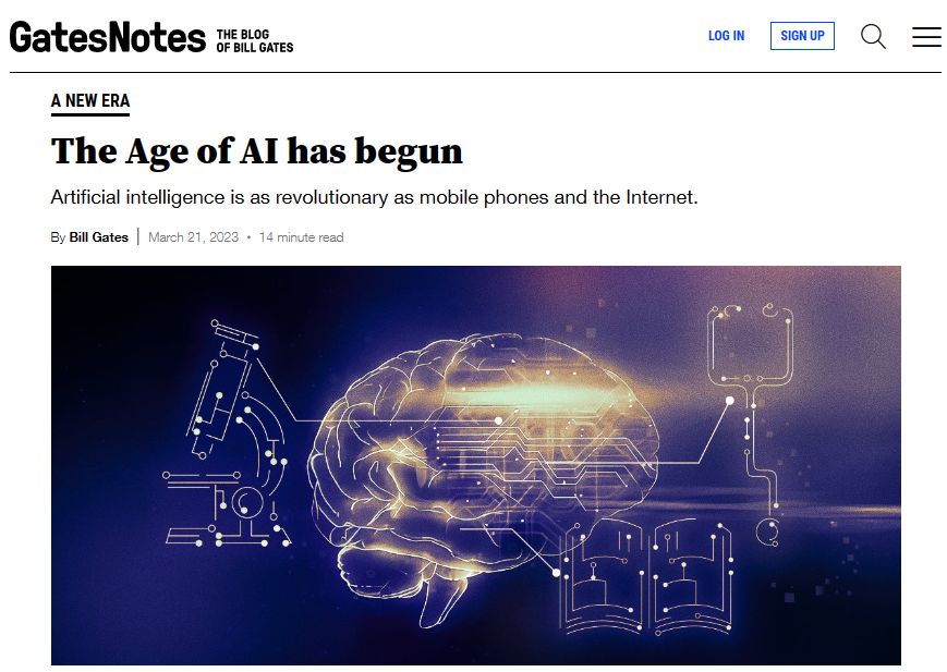 图：《新纪元：人工智能时代已经开启》丨来源：GatesNotes
