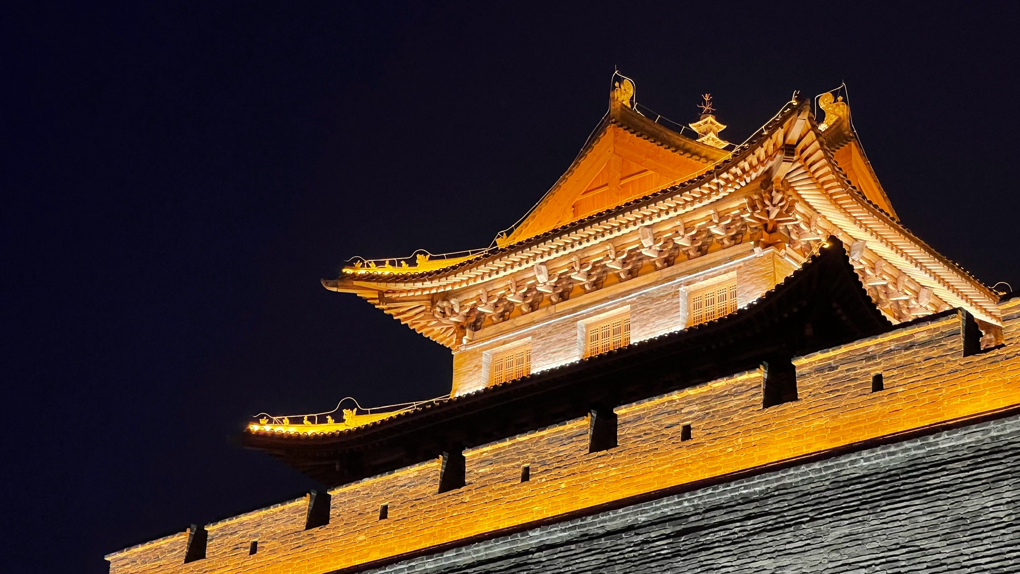 来自一个山西五线城市忻州的夜景……|山西省|忻州市_新浪新闻