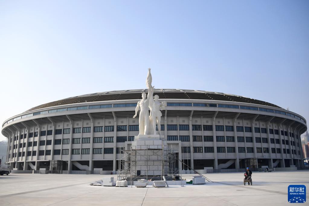 这是3月31日拍摄的北京工人体育场外景。新华社记者 张晨霖 摄