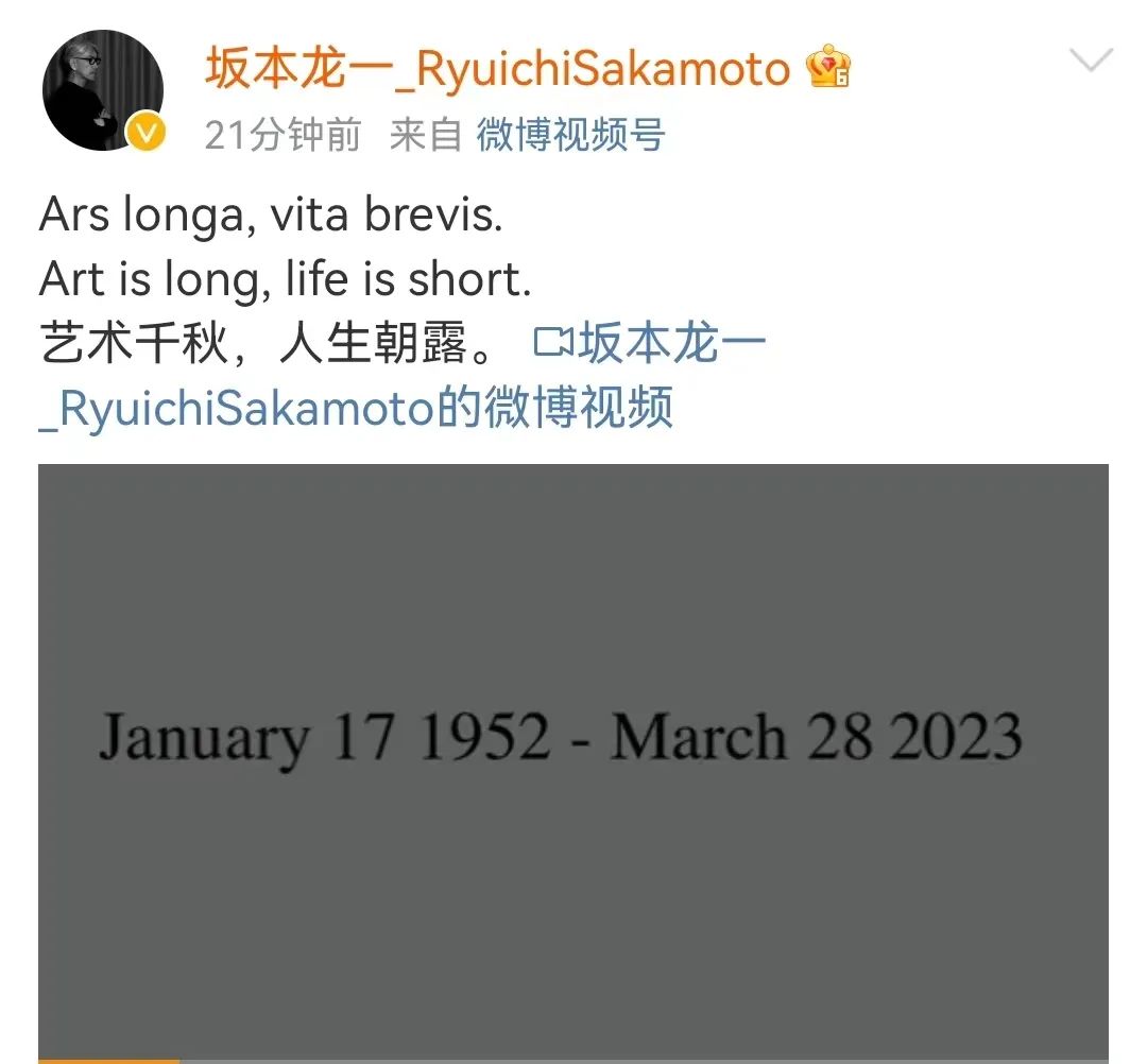 坂本龙一微博账号截图