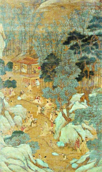 明 仇英《曲水流觞图》