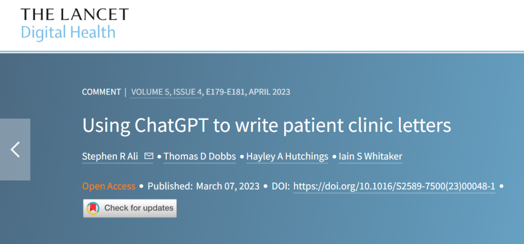 ChatGPT医疗新纪元？NEJMAI杂志开启AI在医学领域的7大应用探索！