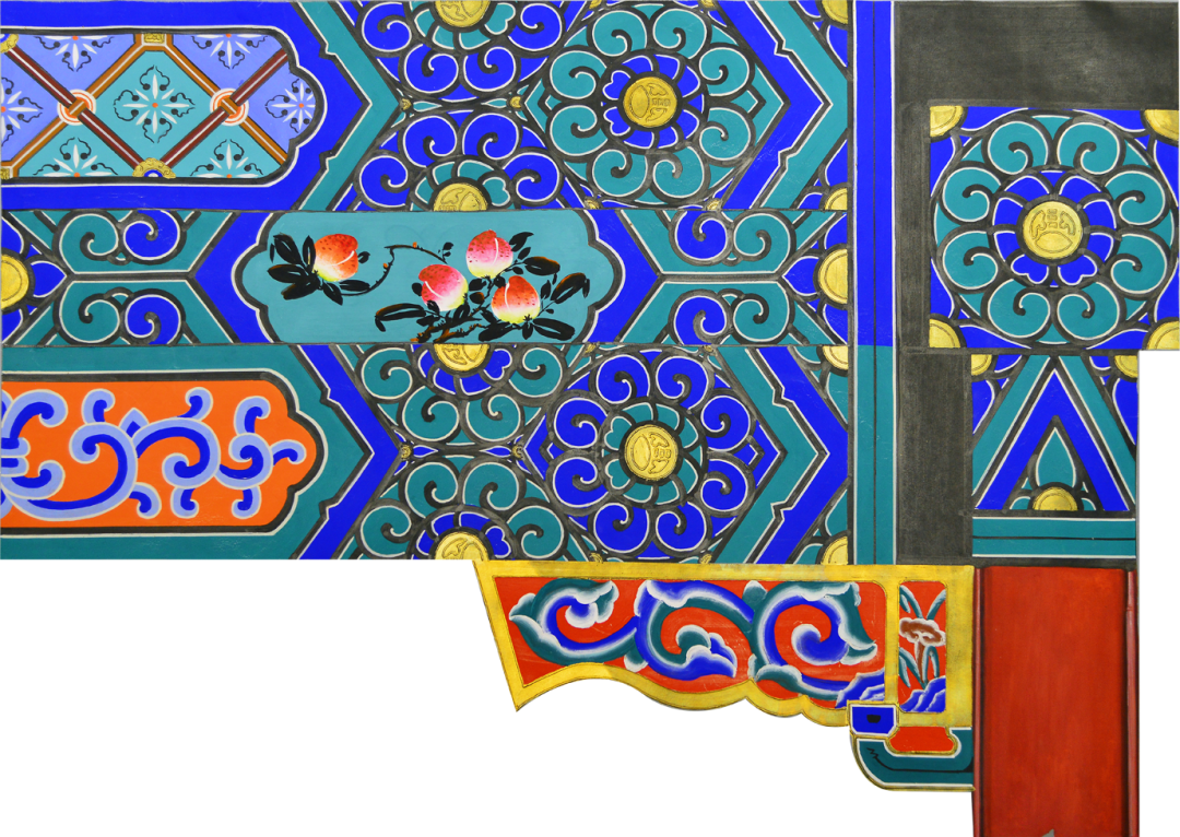 清代墨线小点金旋子彩画式样