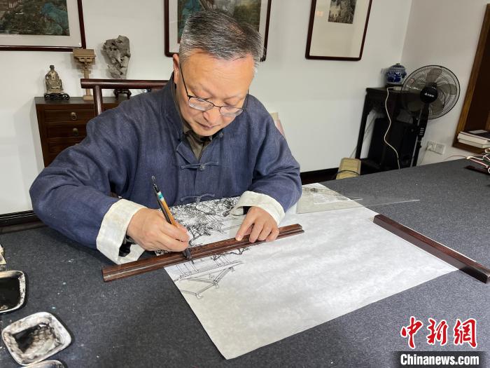 探访中国传统界画创作:界尺笔墨间绘东方建筑美学|建