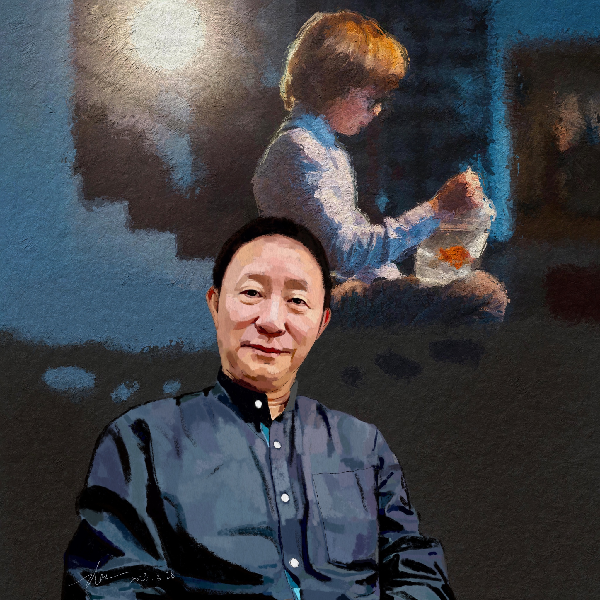 歐陽江河（章靜繪）