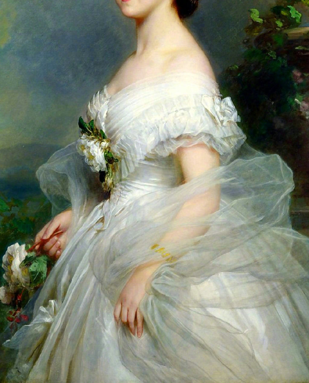 油画中的白纱裙|白纱裙_新浪新闻