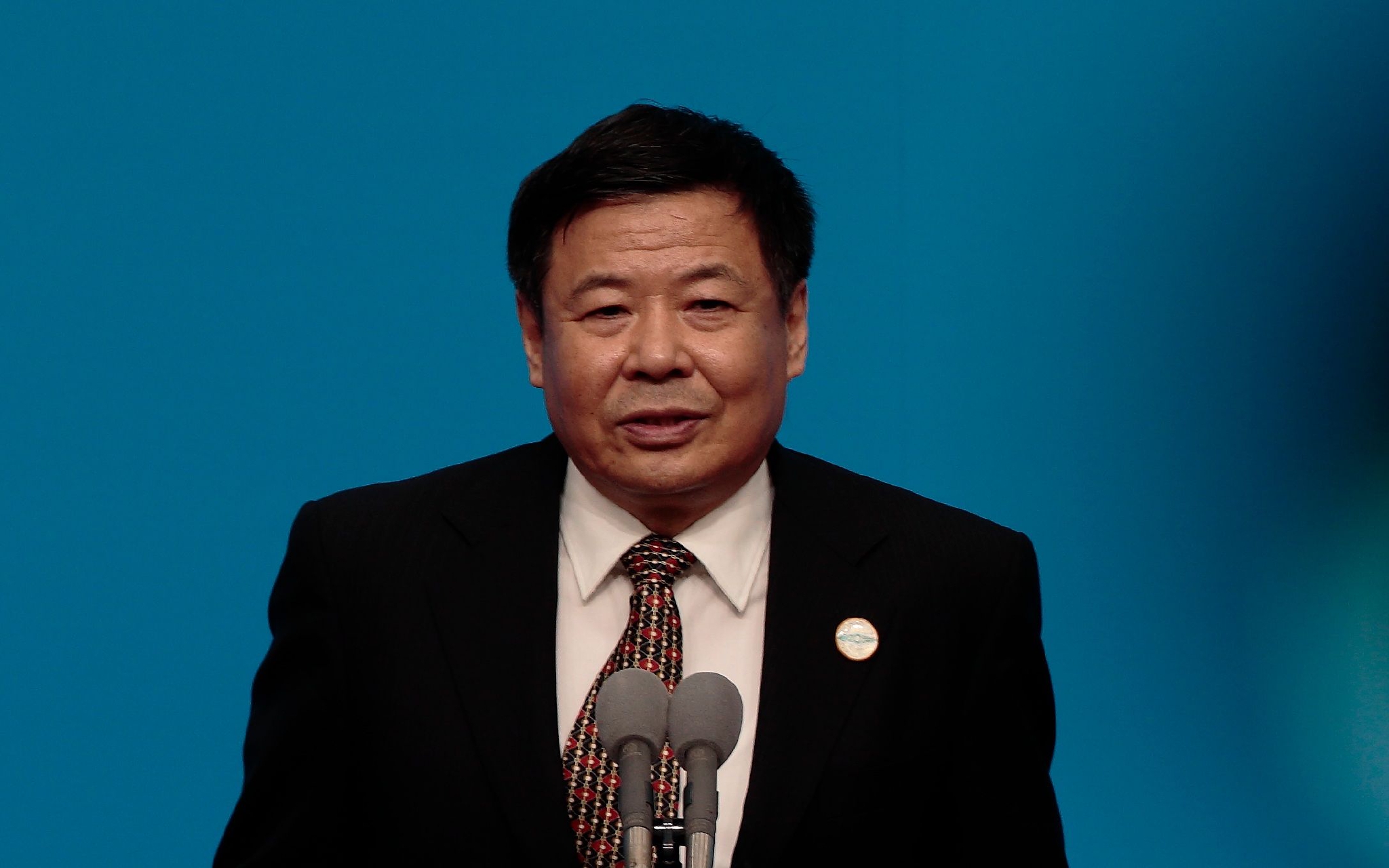 财政部原副部长朱光耀&nbsp;贺顿 摄