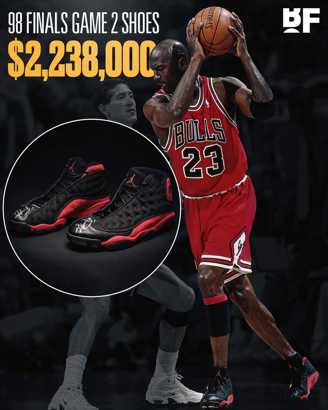 乔丹在1998年NBA总决赛G2上的亲穿球鞋Air|乔丹_新浪新闻