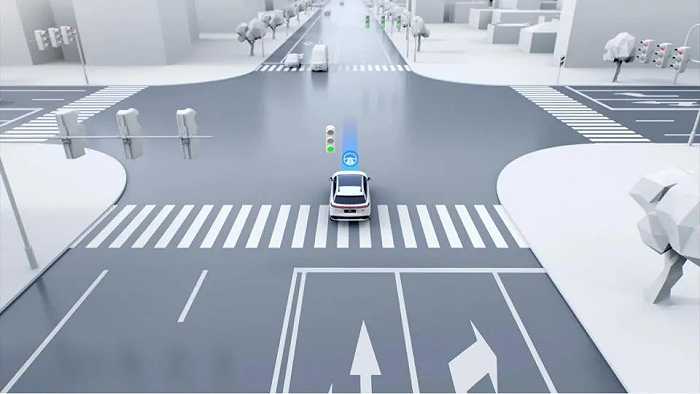 小鹏自动驾驶系统感知城市街道，图源小鹏汽车官网