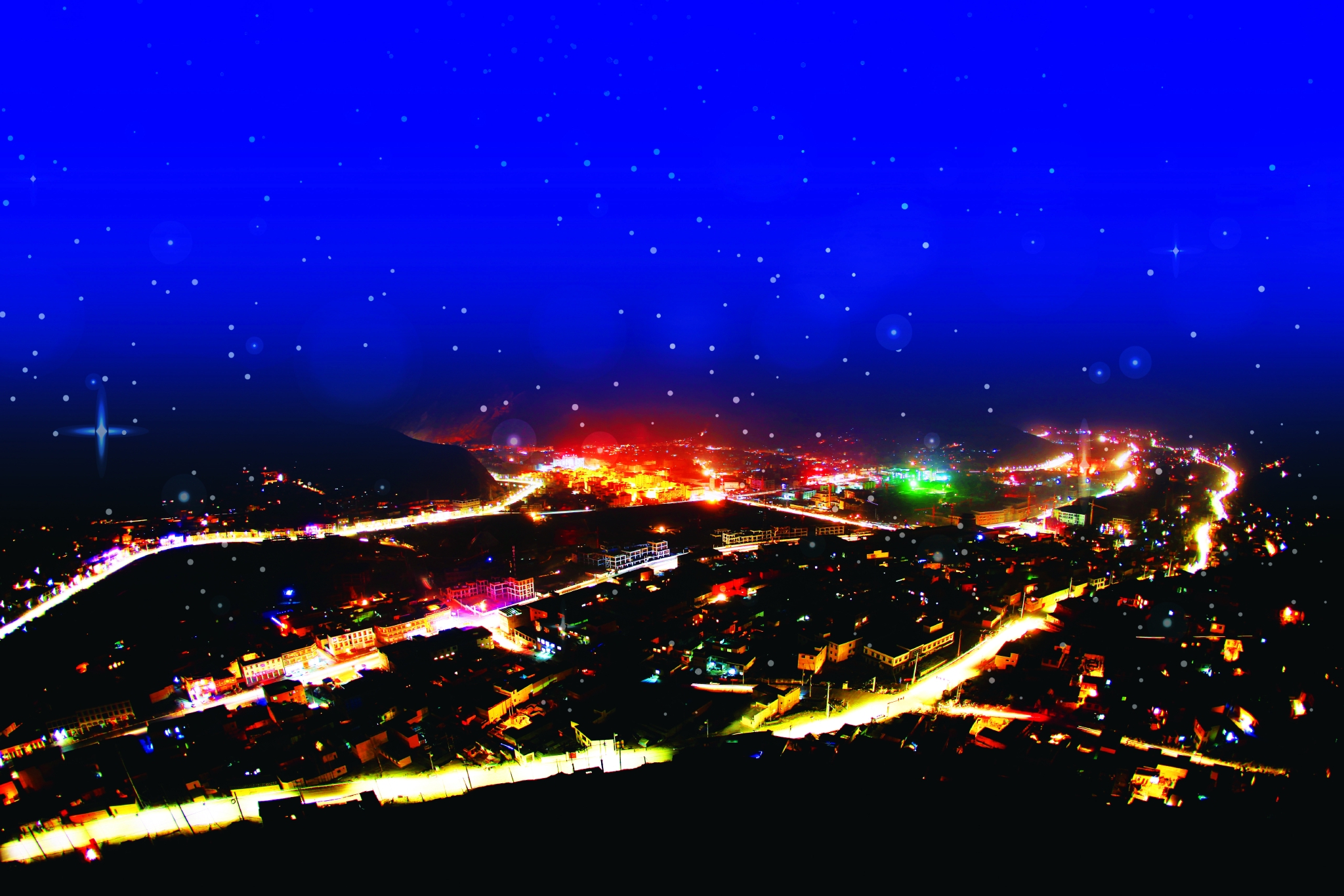 青海省玉树藏族自治州夜景.徐晓韬68摄