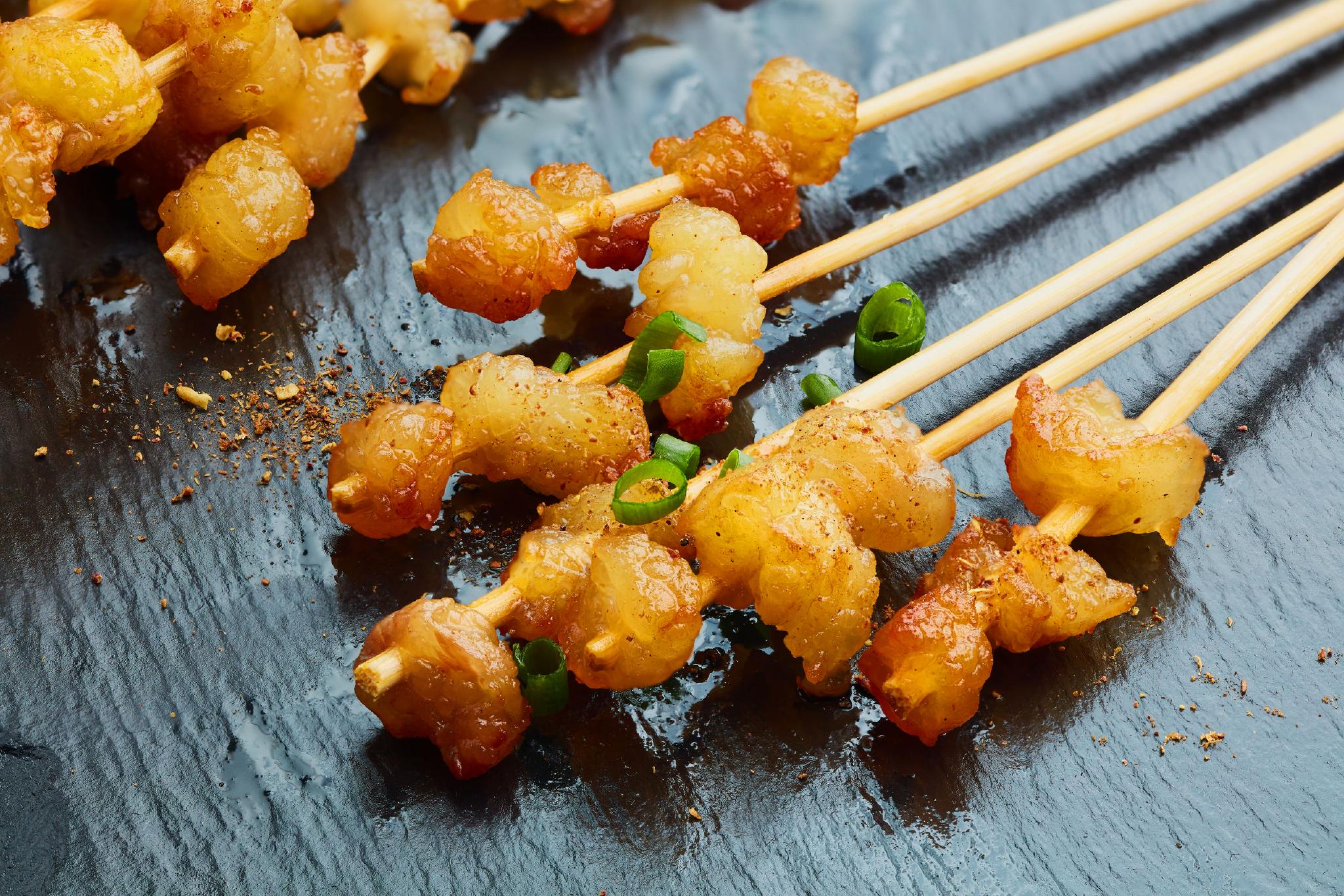 湖南烧烤特色,烤牛油&nbsp; 图片来源:图虫