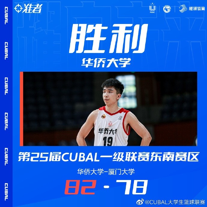 第25届CUBAL东南赛区小组赛 华侨大学逆转战胜厦门大学