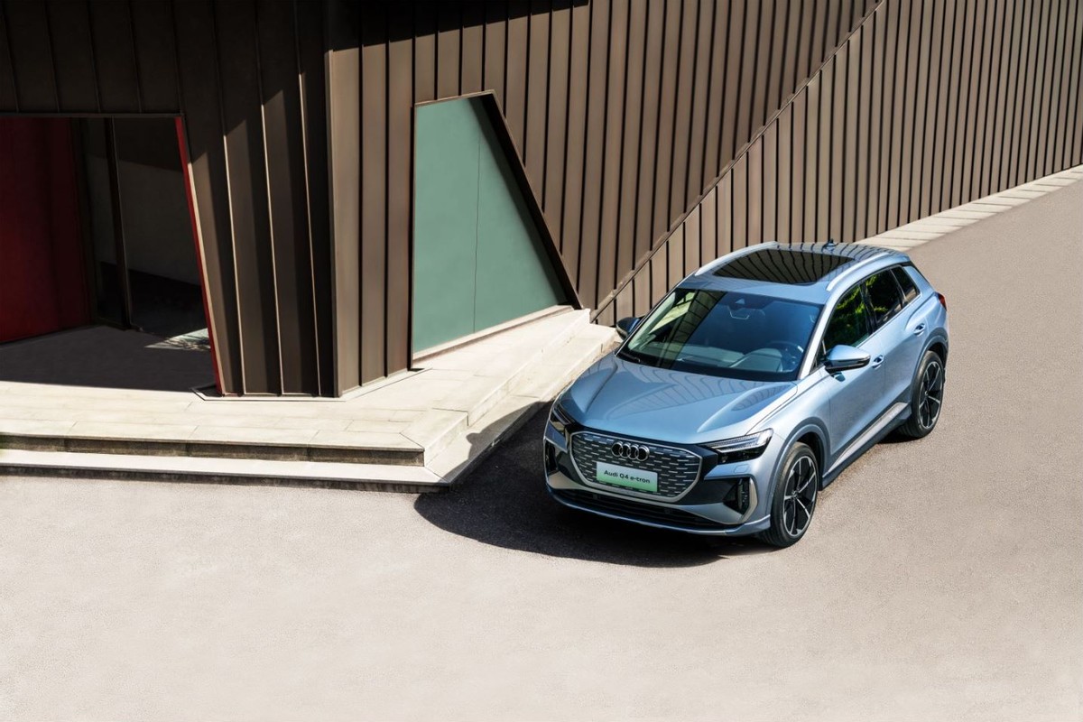 奥迪q4etron亮相上海车展在众多新能源车中脱颖而出