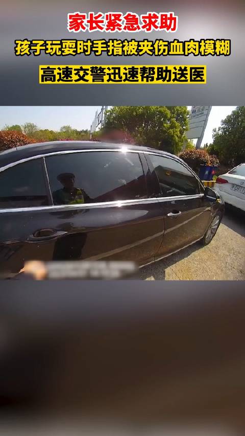 孩子玩耍时手指被夹伤 高速交警迅速帮助送医_新浪新闻