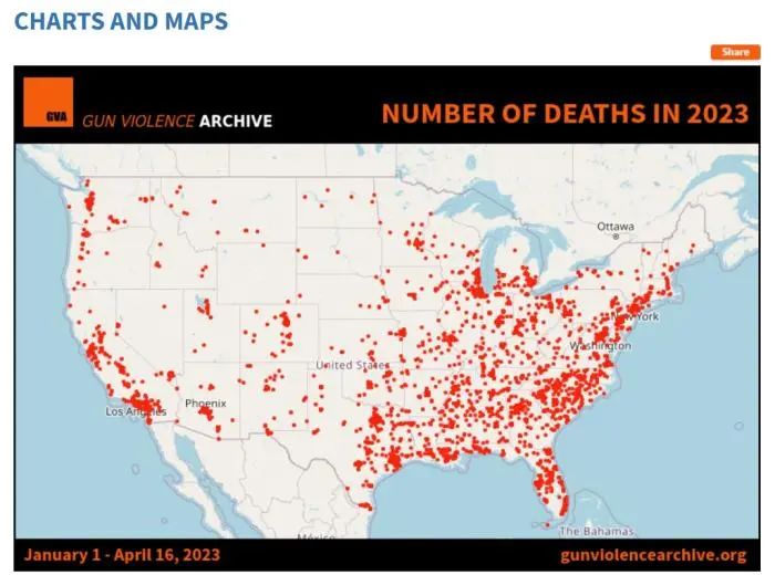 这张特殊的美国地图,触目惊心|枪支暴力_新浪财经_新浪网