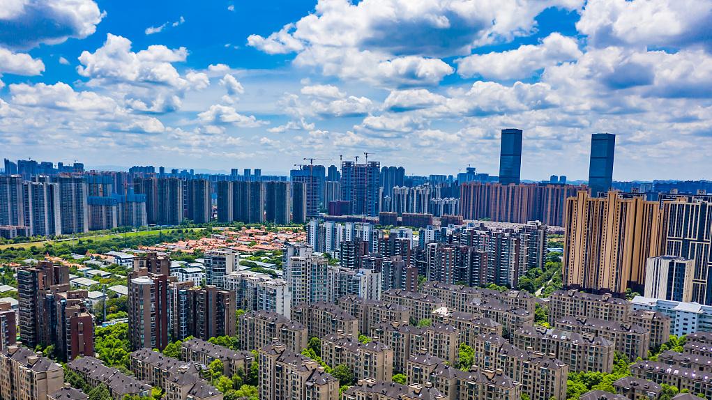 航拍的长沙芙蓉区城市风光.视觉中国 资料图