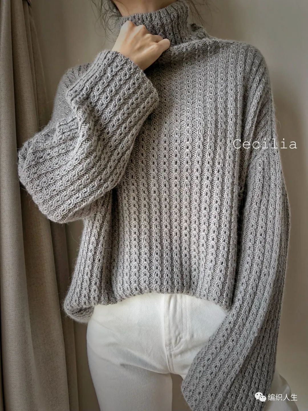 铜钱花:时尚感满满的廓形女士套头毛衣欣赏|毛衣_新浪新闻