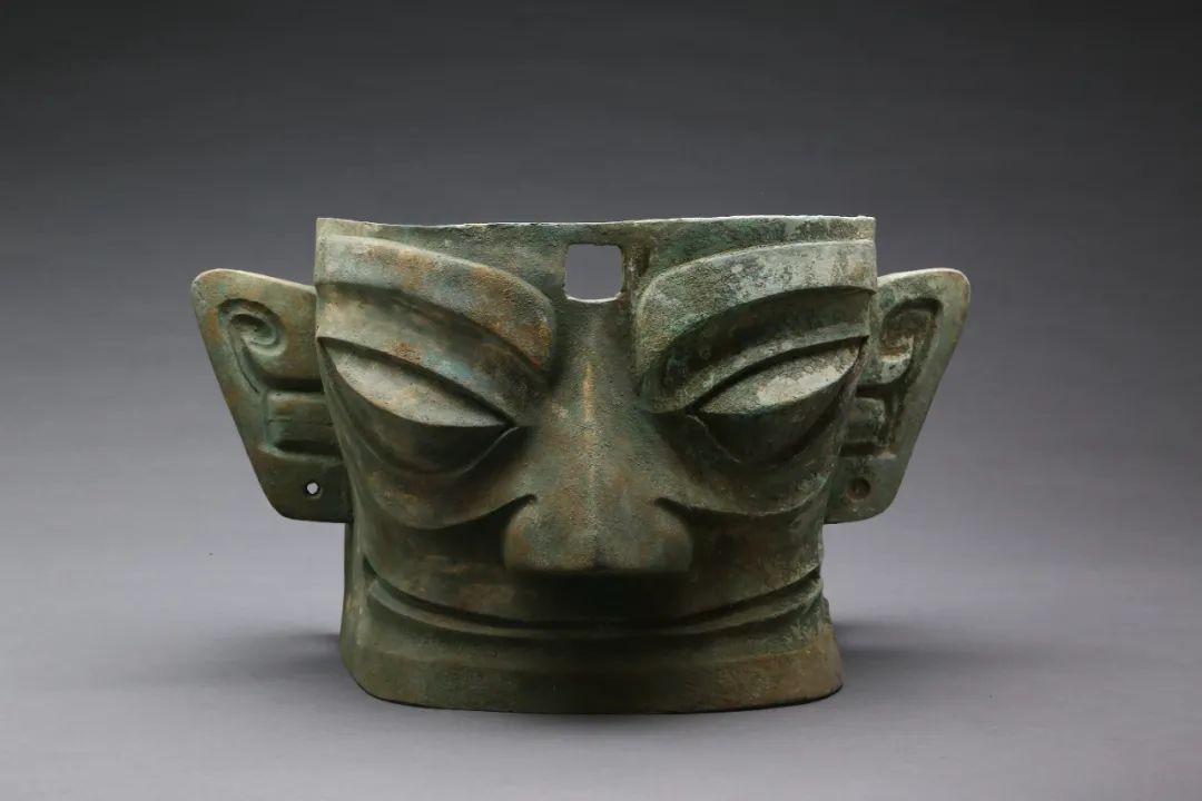 铜人面具&nbsp;商&nbsp;四川广汉三星堆博物馆藏