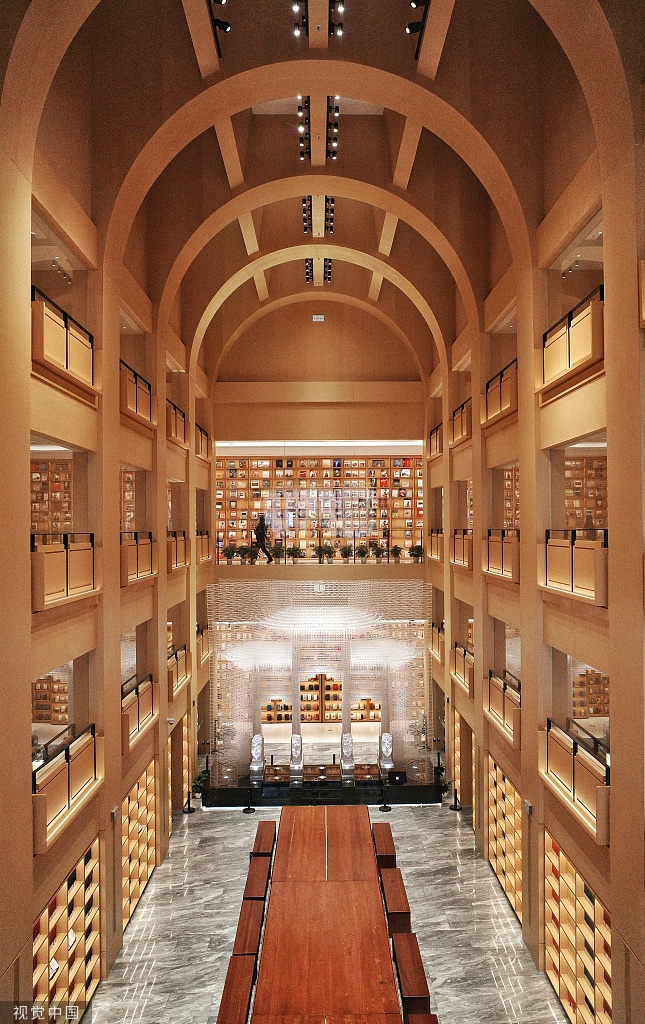 上海徐家汇书院 3d打印的"光启之门" 视觉中国资料图2023年元旦