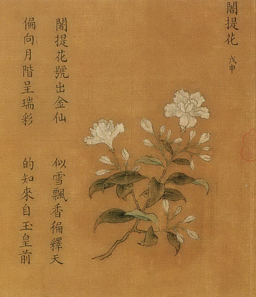 南宋,无款,《百花图卷》(局部,阇提花)
