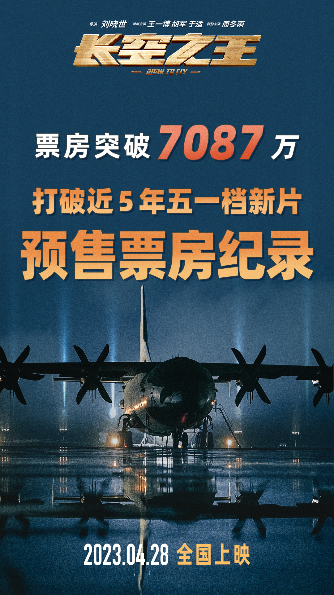 《长空之王》预售票房突破7087万，打破近5年五一档新片纪录|长空之王|票房_新浪新闻