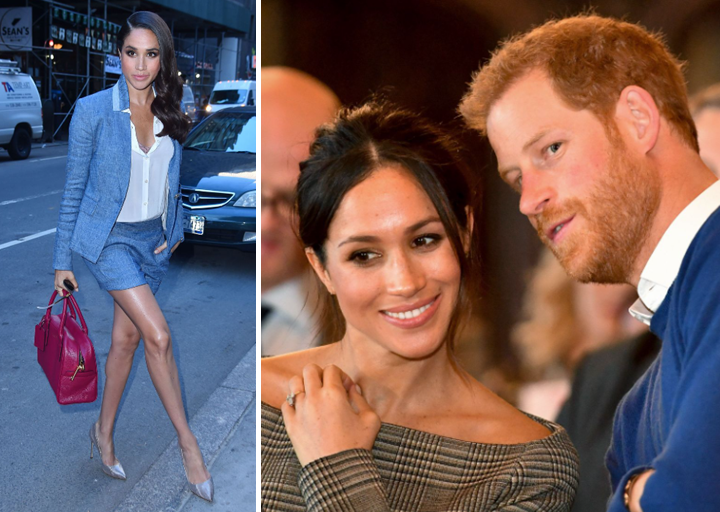 哈里梅根观战nba,42岁妻子秀美腿!