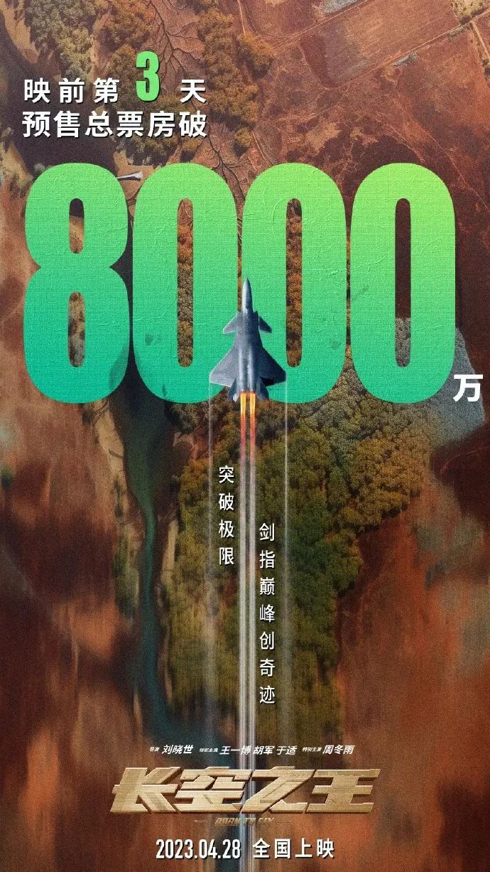 《长空之王》预售破8000万元海报