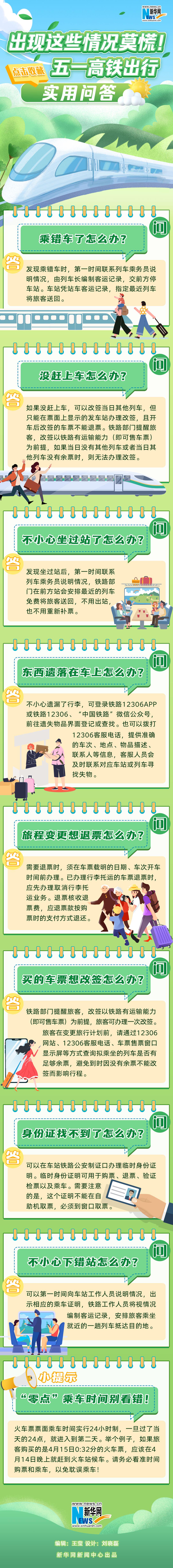 问答长图丨出现这些情况莫慌！点击收藏“五一”高铁出行实用问答