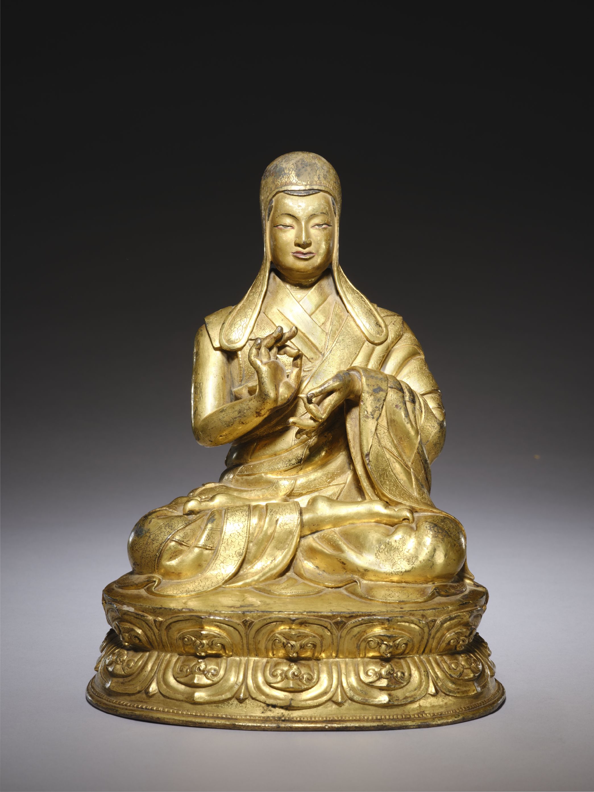 铜镀金八思巴像 西藏博物馆藏