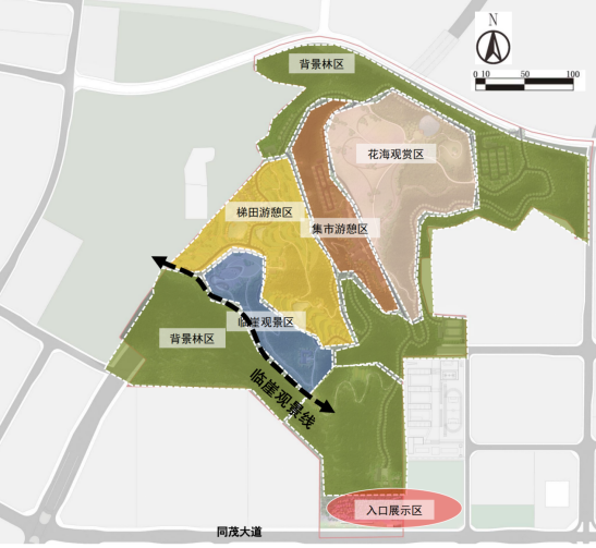 鹿山生态公园功能分区效果图