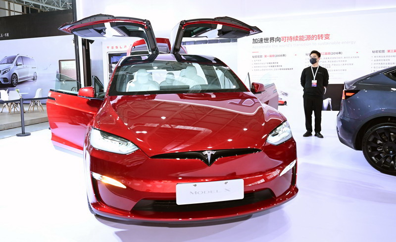 2023安徽五一车展| 特斯拉model x烈焰红实车首秀(图)-新浪汽车