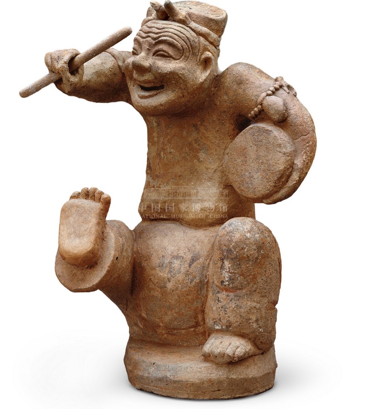 东汉 击鼓说唱陶俑 中国国家博物馆藏