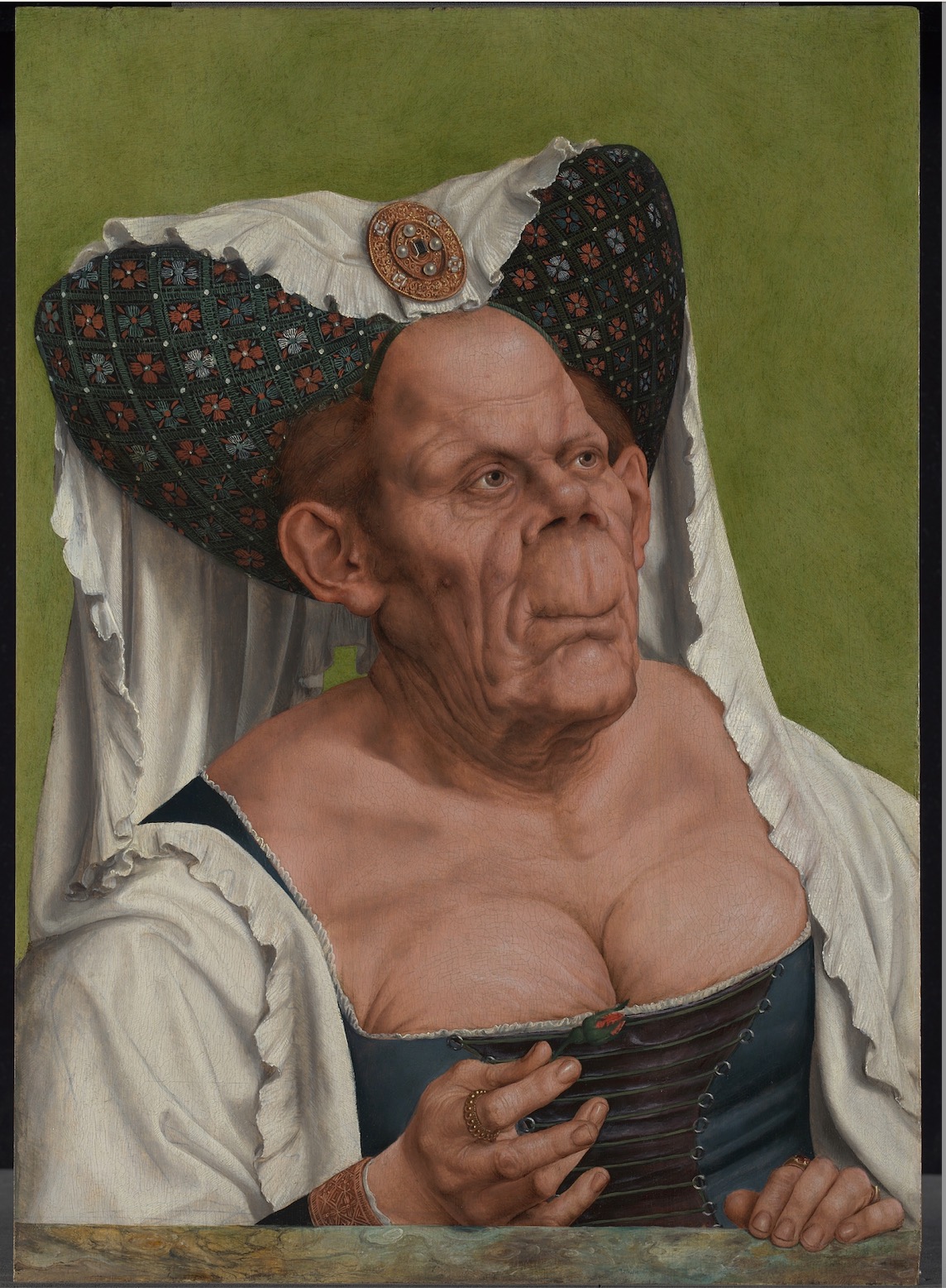 昆腾·马苏斯,《一位老妇人》(丑陋的公爵夫人),约1513 年,橡木油画