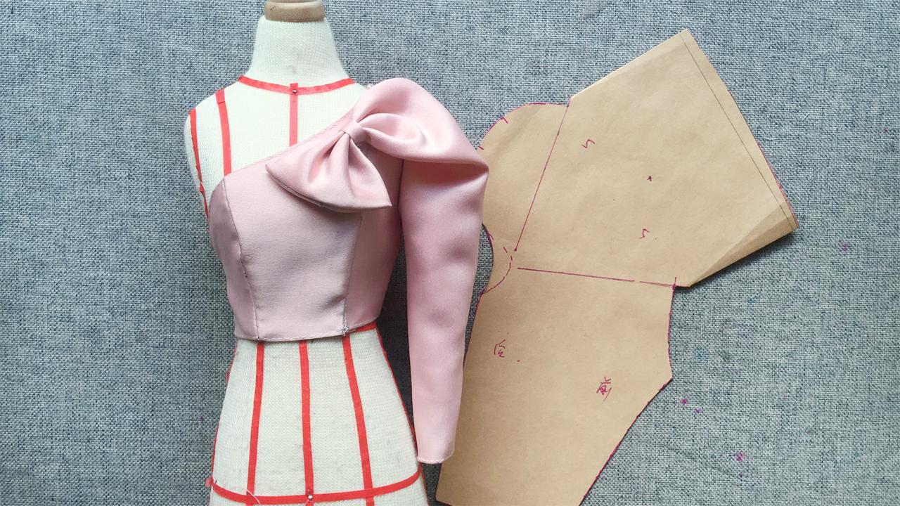 蝴碟结羊腿袖,服装打版详解,手工diy