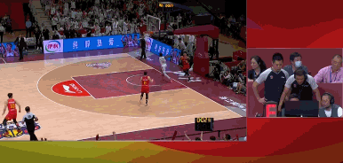 容子峰超远距离压哨。