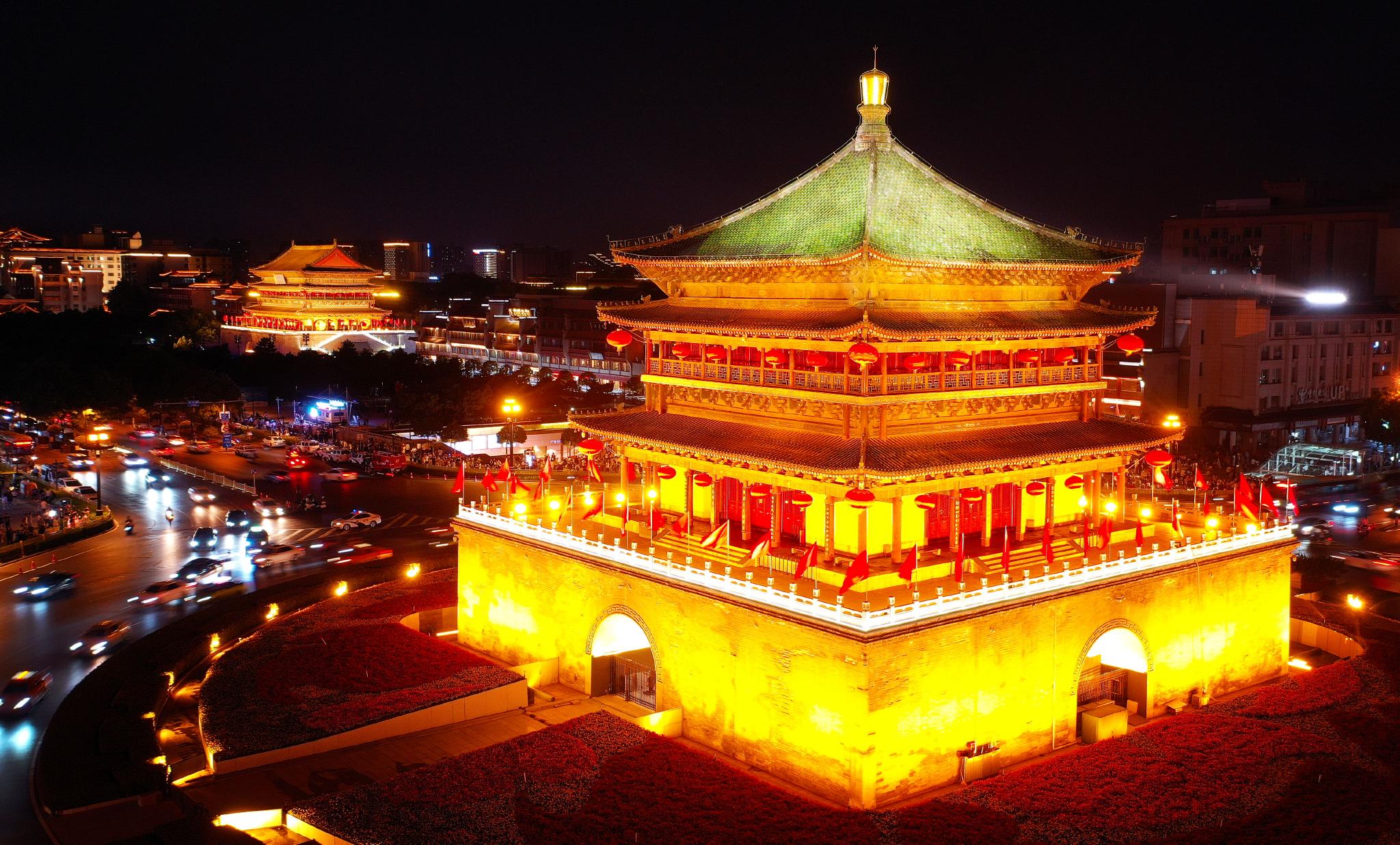 天空之眼瞰古都西安