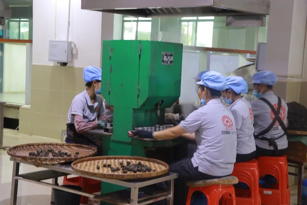 双江县勐傣茶厂内工人加工茶叶 赖蕊 摄