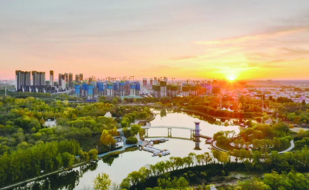 石家庄市南环水系的美景让人心旷神怡.