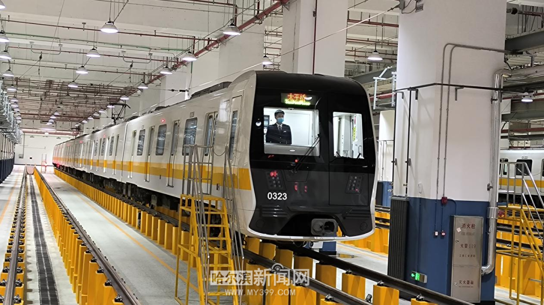 最多可停54列车,建设国内首条全地下试车线|哈尔滨地铁3号线安通街车