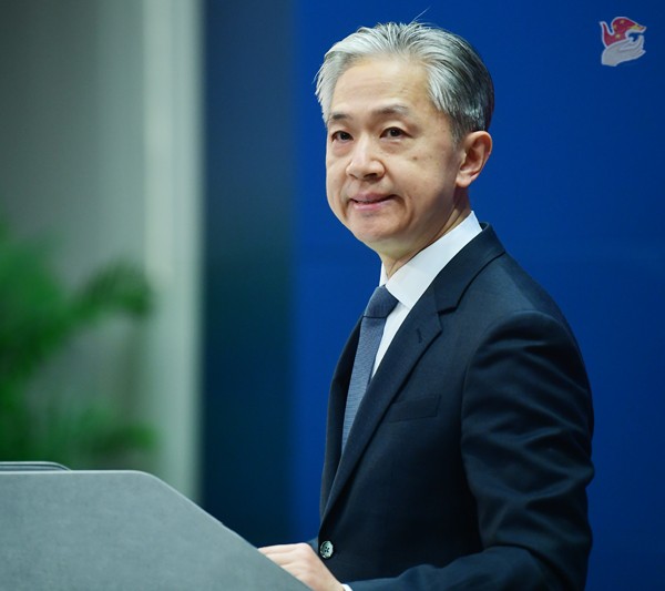 汪文斌资料图.图源:外交部网站