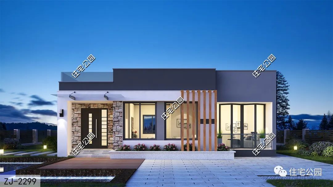 3室2厅带阳台,13×10米现代风一层质朴别墅,养老房就这样盖|阳台_新浪