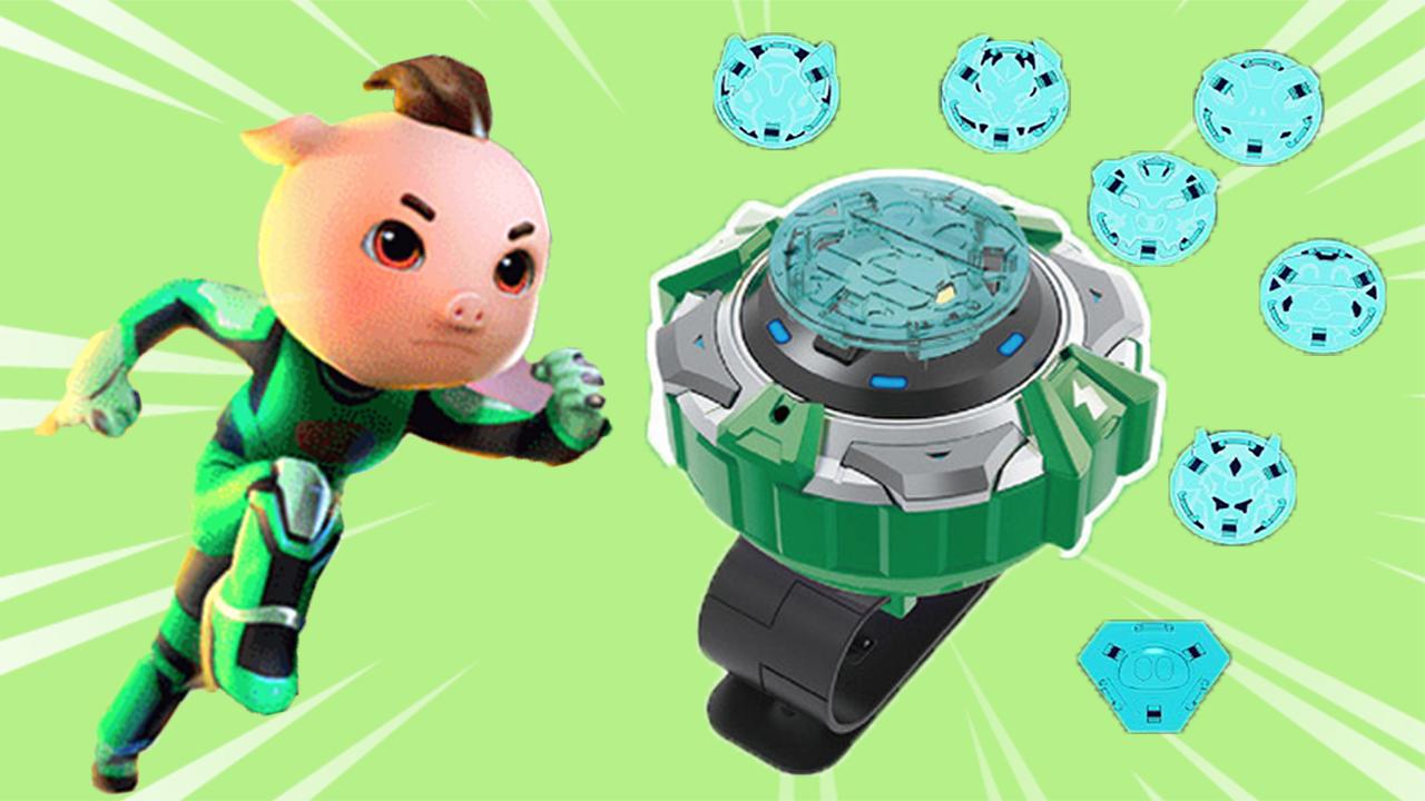 猪猪侠之超星五灵侠元气五灵锁小呆呆霹雳甲声光玩具